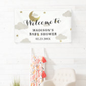 Hintergrund der Moon and Back Star Clouds Babydusc Banner (Insitu)