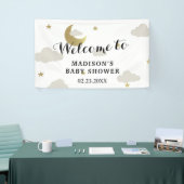 Hintergrund der Moon and Back Star Clouds Babydusc Banner (Messeveranstaltung)