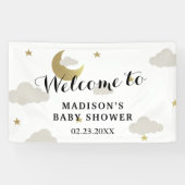 Hintergrund der Moon and Back Star Clouds Babydusc Banner (Horizontal)