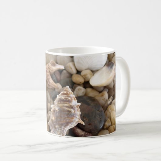 Hintergrund der Muschel im Meer Kaffeetasse (VorderseiteRechts)