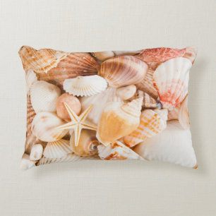 Hintergrund der Muscheln: Meeresthema. Dekokissen