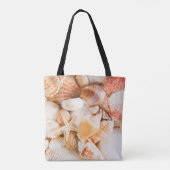 Hintergrund der Muscheln: Meeresthema. Tasche (Rückseite)