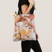 Hintergrund der Muscheln: Meeresthema. Tasche (Von Nahem)