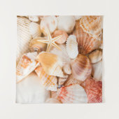 Hintergrund der Muscheln: Meeresthema. Wandteppich (Vorderseite (Horizontal))