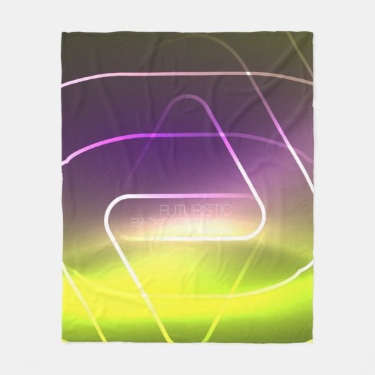 Hintergrund der Neonlichter mit abstraktem l Fleecedecke (Vorderseite)