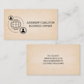 Hintergrund der Netzwerkkommunikation Visitenkarte (Vorne/Hinten)