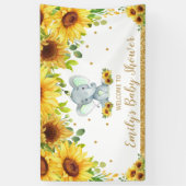 Hintergrund der neutralen Babydusche mit Elephant Banner (Vertikal)