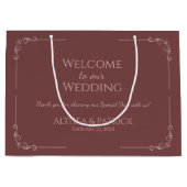 Hintergrund der niedlichen Hochzeitskinnamon-Rose Große Geschenktüte (Vorderseite)