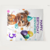 Hintergrund der niedlichen Welpenhündin Wandteppich (Vorderseite (Horizontal))