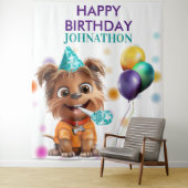 Hintergrund der niedlichen Welpenhündin Wandteppich (Beispiel)