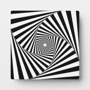 Hintergrund der optischen Illusion von B&W Fotoplatte