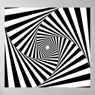 Hintergrund der optischen Illusion von B&W Poster