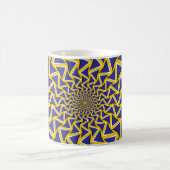 Hintergrund der optischen Täuschung Bitmap Blaue Kaffeetasse (Mittel)