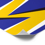 Hintergrund der optischen Täuschung Bitmap Blaue Poster (Ecke)