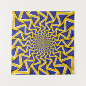 Hintergrund der optischen Täuschung Bitmap Blaue Wandteppich (Vorderseite (Horizontal))