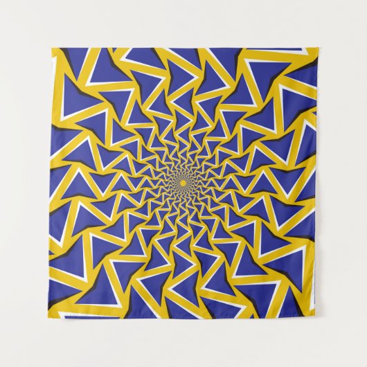 Hintergrund der optischen Täuschung Bitmap Blaue Wandteppich (Vorderseite)