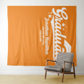 Hintergrund der Orange Graduation Party Wandteppich (Beispiel (Horizontal))
