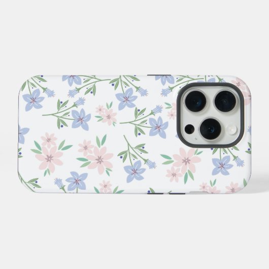 Hintergrund der Pastell-Blume iPhone Hülle (Rückseite (Horizontal))
