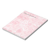 Hintergrund der pastellrosa Spiralvorlage Notizblock (Rotiert)