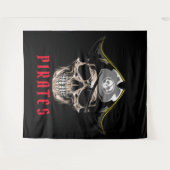 Hintergrund der Pirate Skull-Piratenflagge Wandteppich (Vorderseite (Horizontal))