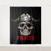Hintergrund der Pirate Skull-Piratenflagge Wandteppich (Vorderseite)