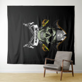 Hintergrund der Piratenknochen Wandteppich (Beispiel (Horizontal))