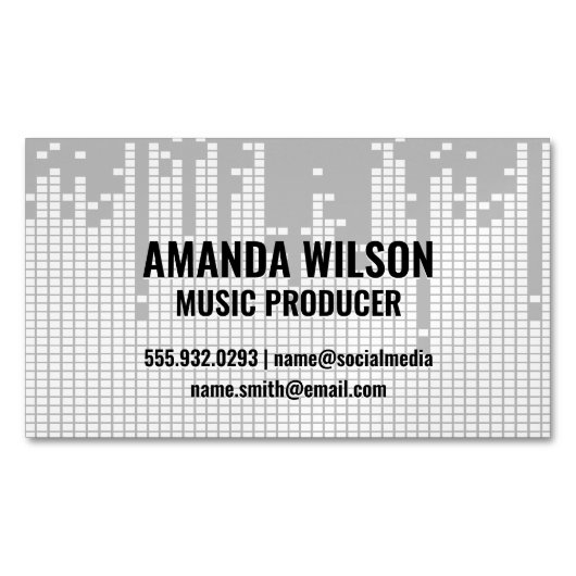 Hintergrund der Pixel-Sound-Bar Magnetische Visitenkarte (Vorderseite)