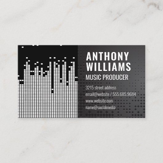 Hintergrund der Pixel-Sound-Bar Visitenkarte (Vorderseite)