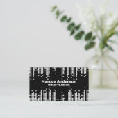 Hintergrund der Pixel-Sound-Bar Visitenkarte (Stehend Vorderseite)