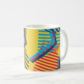 Hintergrund der Pop-Kunst, abstrakte geometrische  Kaffeetasse (VorderseiteRechts)