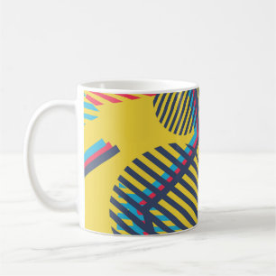 Hintergrund der Pop-Kunst, abstrakte geometrische Kaffeetasse