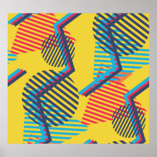 Hintergrund der Pop-Kunst, abstrakte geometrische Poster
