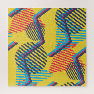 Hintergrund der Pop-Kunst, abstrakte geometrische Puzzle