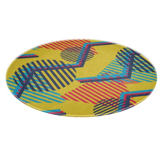 Hintergrund der Pop-Kunst, abstrakte geometrische  Schneidebrett (Ecke)