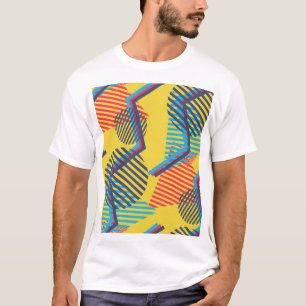 Hintergrund der Pop-Kunst, abstrakte geometrische T-Shirt