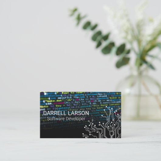 Hintergrund der Programmiersprache | Tech Nodes Gr Visitenkarte (Stehend Vorderseite)