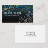 Hintergrund der Programmiersprache | Tech Nodes Gr Visitenkarte (Vorne/Hinten)