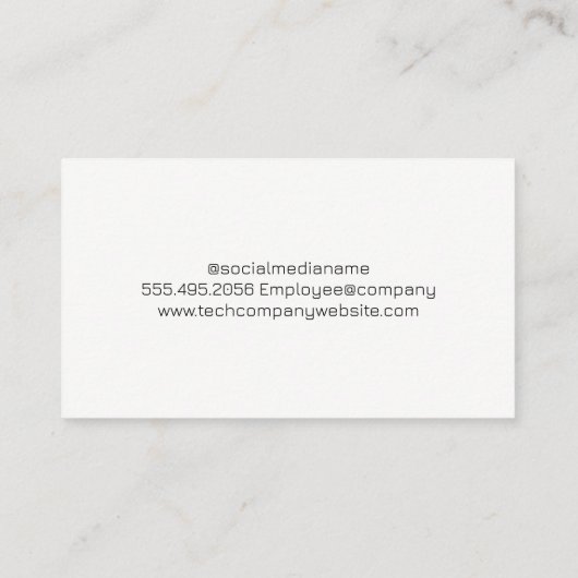 Hintergrund der Programmierung | Software-Entwickl Visitenkarte (Rückseite)