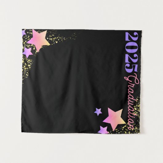 Hintergrund der Rainbow Stars Abschluss Wandteppich (Vorderseite (Horizontal))