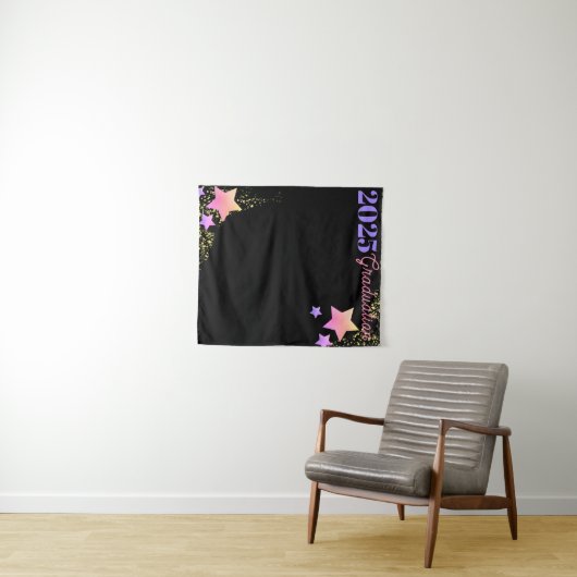 Hintergrund der Rainbow Stars Abschluss Wandteppich (Beispiel (Horizontal))