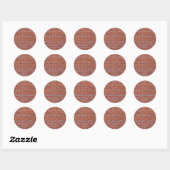 Hintergrund der Red Brick Texture Runder Aufkleber (Blatt)