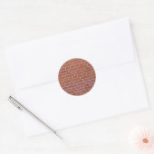 Hintergrund der Red Brick Texture Runder Aufkleber (Umschlag)