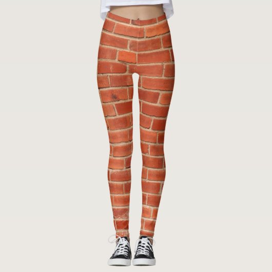 Hintergrund der Red Brick Wall Textur Leggings (Vorderseite)