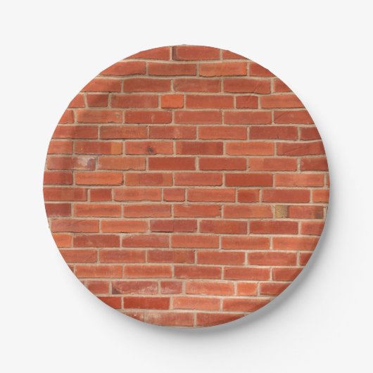 Hintergrund der Red Brick Wall Textur Pappteller (Vorderseite)