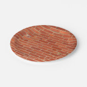Hintergrund der Red Brick Wall Textur Pappteller (Schrägansicht)