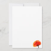 Hintergrund der Red Poppy Blume Foto Save The Date (Rückseite)