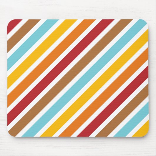 Hintergrund der Retro Diagonale Stripes Mousepad (Vorne)