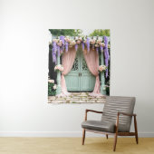 Hintergrund der romantischen Hochzeit im Garten Wandteppich (Beispiel)