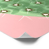 Hintergrund der rosa blühenden Kaktus Poster (Ecke)