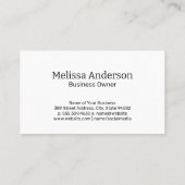 Hintergrund der rosa Blume Visitenkarte (Rückseite)